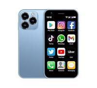 Hipipooo Mini Smartphone, 4G Petit téléphone 3,0 Pouces, Double Sim, Batterie 2000mah, 2mp + 5MP Double Appareil Photo, Android 10.0, téléphone Portable pour Enfants(Blau,3 Go + 64 Go)