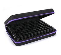 Hipiwe Étui de Transport pour 108 huiles essentielles, Peut contenir des Bouteilles de 5 ML, 10 ML, 15 ML, Coque extérieure en EVA avec Insert en Mousse et poignée de Transport, Violet, Moderne
