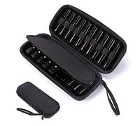 Hipiwe EVA Housse de Transport aux Huiles Essentielles Organiseur pour 20 Bouteilles 5 ML 10 ML Standard et Rouleaux Bouteilles Portable Coque Rigide aux Huiles Essentielles de Voyage Support de Sac