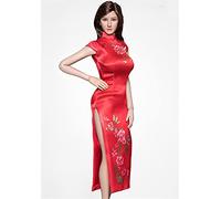 HiPlay 1/6 Scale Figure Doll Clothes, Cheongsam+Underwear, Outfit Costume for 12 inch Female Action Figure Phicen/TBLeague CM102(Red)