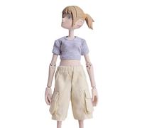 HiPlay ATStory 1/12 Scale Figure Doll Clothes: Mecha Girl Short-Sleeve Crop Top - Gray for 6-inch Collectible Action Figure DKTXH