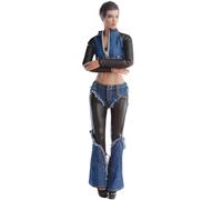 HiPlay Costume Rétro en Denim Patchwork CA021 Accessoire pour Poupée Échelle 1/6 Adapté aux Figurines en Silicone