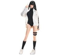 HiPlay JIAOUDOLL 1/6 Femme Combinaison Sport Blanc Veste avec Combinaison Noire Vêtements de Poupée Accessoire pour Figurine 12 Pouces