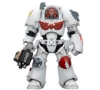 HiPlay JOYTOY Warhammer 40 000 Terminator White Scars 2 avec Poing d'énergie et Storm Bolter JT03196 Figurine 1/18