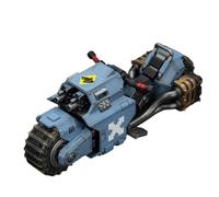 HiPlay JOYTOY Warhammer 40K Motocyclette de Combat Modèle Raider des Loups de l'espace avec fusils-bolters jumelés (JT03769) Ensemble Véhicule de Figurine d'action Échelle 1/18