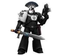 HiPlay JOYTOY Warhammer The Horus Heresy Raven Guard MkVI Sergent Tactique avec Épée de Puissance, Bolter et Pistolet Plasma JT03950 Ensemble de Figurine Action 1/18