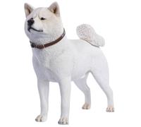 HiPlay JXK Collectible Dog Figure: Japanese Akita, Expertly Hand-Painted, Lifelike, Safe Resin, 1:6 Scale Miniature Animal Figurine JXK007B