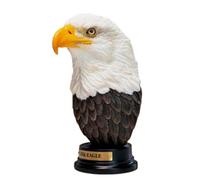HiPlay JXK SA003 Statue de Tête d'aigle, Buste réaliste de Pygargue à tête Blanche, Modèle d'animal, Figurine de Collection, Décoration d'Intérieur