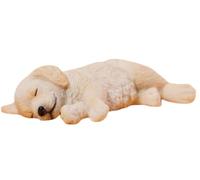 HiPlay JXK Small Collectible Dog Figure: Labrador Pups, Expertly Hand-Painted, Lifelike, Safe Resin, Miniature Animal Figurine JS2208D