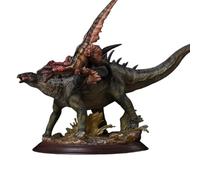HiPlay Série de Collection Musée DAMTOYS Gigantspinosaurus et Vélociraptor de Mongolie Intérieure MUS011 Version EX B Statue d'art Verte