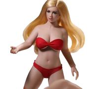 HiPlay TBLeague 1/12 Scale 6 inch Female Super Flexible Seamless Figure Body, Plump Body Type, Minature Collectible Action Figures T05B(Suntan, Large Bust)