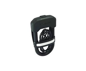 Hiplok DC, Antivol en U avec câble supplémentaire en Acier, Unisex, All Black, Longueur de Fermeture : 13,5 cm x 7 cm x 100 cm