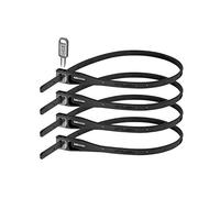 Hiplok Antivol vélo Z LOK 4 Pack – Acier inoxydable, coupe universelle, All Black, périmètre 40 cm