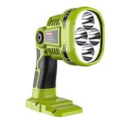 Hipoke 18V Lampe LED Portable Extérieur Longue Portée Projecteur 12W Lampe de Poche LED sans Fil Compatible avec Ryobi 18V Ni-Cd Ni-Mh Li-ion Batterie P100 P101 P106 P104 P105 (Pas de Batterie)