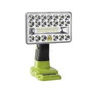 Hipoke 18V Tools Lampe LED Portable Extérieur Longue Portée Projecteur 18W 2000LM Lampe de Travail LED sans Fil Compatible avec Ryobi ONE+ 14.4V-18V Li-ion Ni-Cd Ni-Mh Batterie P107 P108