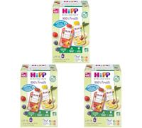 HiPP - 100% Fruits - Gourdes 2 variétés dès 4/6 mois 4X90g (Lot de 3)