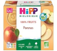 HiPP - 100% Fruits - Pommes - Coupelles 4 x 100 g - Lot de 6- BIOLOGIQUE