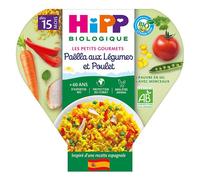 Hipp Bio Les Petits Gourmets Assiette Paëlla aux Légumes et Poulet +15m Bio 250g