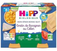 HiPP Biologique - Bonne Nuit Gratin de Lasagnes au Céleri pots 2x190g