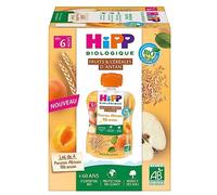 HiPP Biologique Fruits & Céréales d’Antan Pomme Abricot Blé Ancien 4x90g