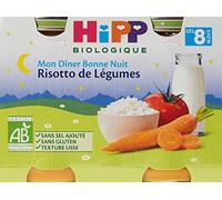 HiPP Biologique Risotto de Légumes pots 2 x 190 g dès 8 mois