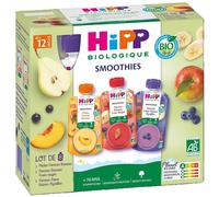 Hipp Compote de fruits bio pomme, banane, fruits rouges, pêche, dès 12 mois, 8 x 120 g