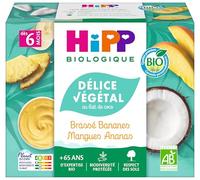 HiPP - Délice Végétal - Banane Mangue Ananas - Coupelles 4X100G - BIOLOGIQUE