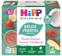 HiPP - Délice Végétal - Pomme Banane Framboise - Coupelles 4X100G