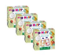 HiPP - Délices de Lait - Brassés 2 Variétés Dès 6 Mois - Gourdes - 8x90g - Lot de 4 - BIOLOGIQUE