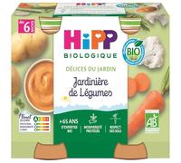 HiPP - Délices du Jardin - Jardinière de Légumes Dès 6 Mois - Pots - 2x190 g - BIOLOGIQUE