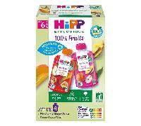 Hipp Gourdes 100% Fruits mangue/passion et pomme/ananas dès 6 mois 4x90g