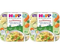 HiPP - La Mamma - Ravioli Légumes variés Mozzarella Basilic - Assiette de 250g (Lot de 2)