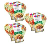 HiPP - Les Petits Gourmets - Pâtes Alphabet à la Bolognaise dès 12 Mois - Assiettes - 6x230 g - BIOLOGIQUE