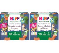 HiPP - Mon Dîner Bonne Nuit - Macaroni et Jardinière de Légumes - Pots 2 x 190 g (Lot de 2)