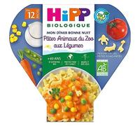 HiPP Mon Dîner Bonne Nuit Pâtes Animaux du Zoo aux Légumes dès 12 Mois Bio 230 g