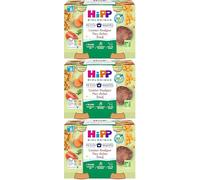 HiPP - Petits Mijotés - Carottes Boulgour Pois Chiches Bœuf - Pots 2 x 190 g - BIOLOGIQUE
