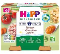 HiPP - Petits Mijotés - Tomates Petites Pâtes Jambon - Pots 2 x 190 g