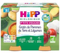 HiPP - P'tits Veggies - Gratin de Pommes de terre et Légumes - Pots - 2x190 g - BIOLOGIQUE
