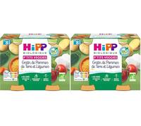 HiPP - P'tits Veggies - Gratin de Pommes de terre et Légumes - Pots - 2x190 g (Lot de 2)