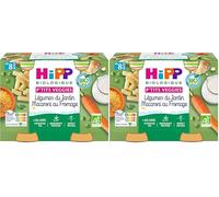 HiPP - P'tits Veggies - Légumes du Jardin Macaroni au Fromage - Pots - 2x190 g (Lot de 2)