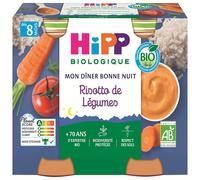 Hipp Risotto de légumes bio Repas pour bébé 8+ mois 2 x 190 g