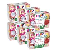 HiPP - Saveurs du Monde - Pommes Poires Fruits du dragon - Coupelles 4x100g - Lot de 6