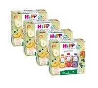 HiPP - Smoothies - Multipack 3 Variétés dès 12 Mois - Gourdes - 8x120mL - Lot de 4 - BIOLOGIQUE