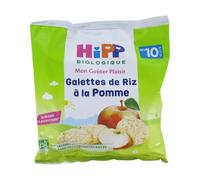 Parapharmacie en ligne > Bébé & Maman > Alimentation bébé > Repas bébé HiPP Mon Goûter Plaisir Galettes de Riz à la Pomme dès 10 Mois Bio 30 g
