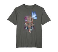 Hippie Amérindienne Papillon Fleurs Attrape-Rêves T-Shirt