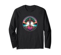 Hippie Amoureux de Guitare Acoustique pour Musique Folk Manche Longue