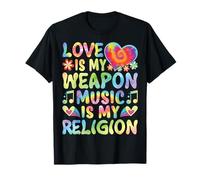 Hippie Bohème Bohème Peace Love is My Weapon Musique Religion T-Shirt