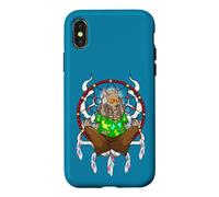 Hippie Chien Attrape-Rêves Loup Esprit Animal Psychédélique Art Coque pour iPhone X/XS