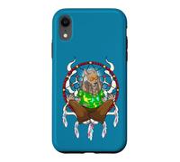 Hippie Chien Attrape-Rêves Loup Esprit Animal Psychédélique Art Coque pour iPhone XR