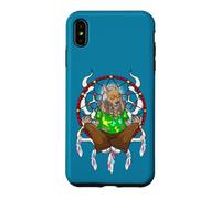 Hippie Chien Attrape-Rêves Loup Esprit Animal Psychédélique Art Coque pour iPhone XS Max